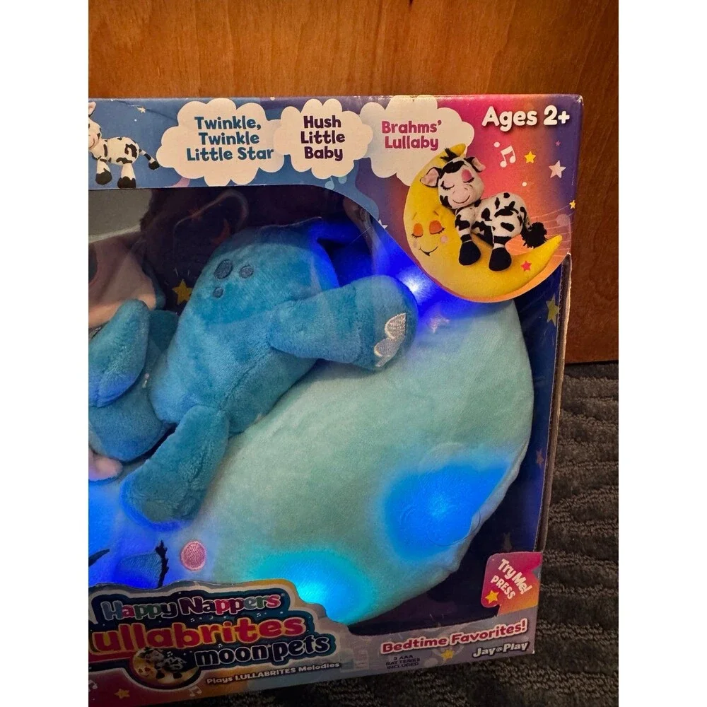 New Happy Nappers Lullabrites Moon Pet - Blue Elephant - Picture 5 of 6